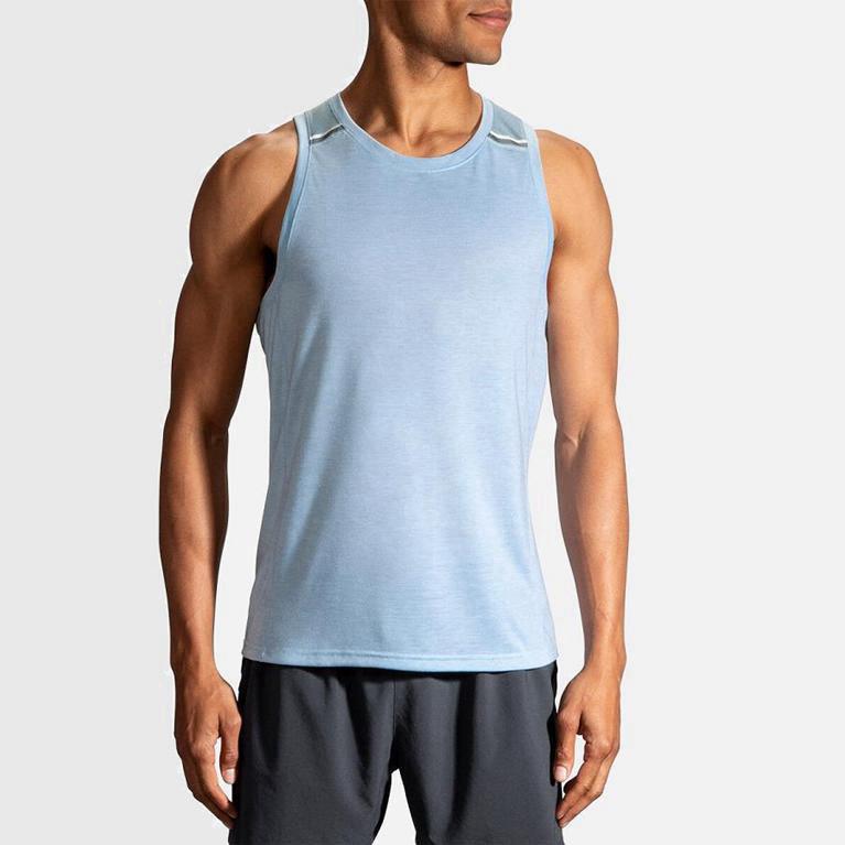 Brooks Distance Running Tank Herre Nettbutikk - Blå - Norge (KTS072156)